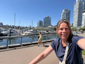 Reisende bei einer Fahrradtour in Vancouver