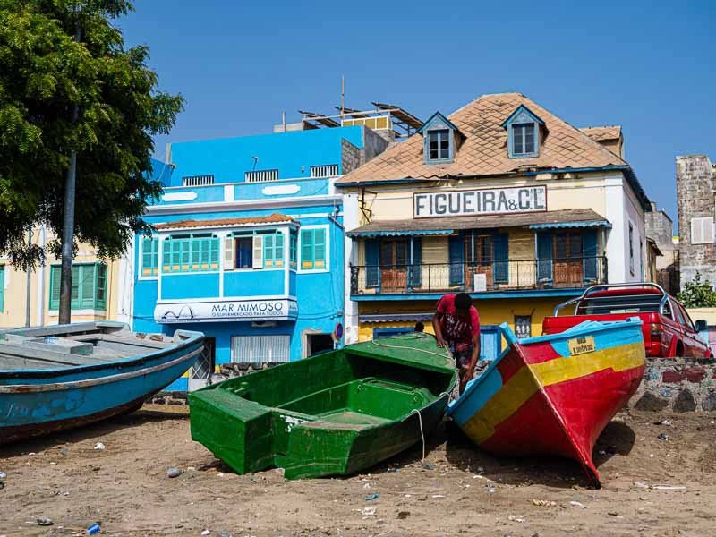 Boote in Mindel Sao Vicente Kapverden