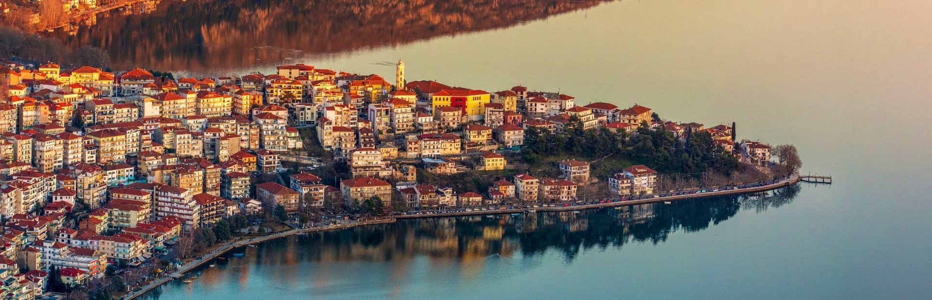Blick von oben auf Kastoria