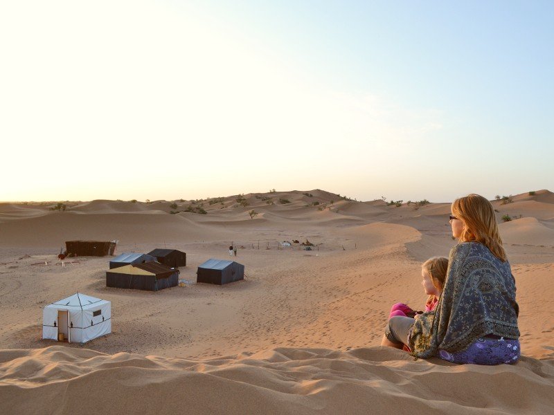 Sonnenaufgang in der Wüste Zagora Marokko