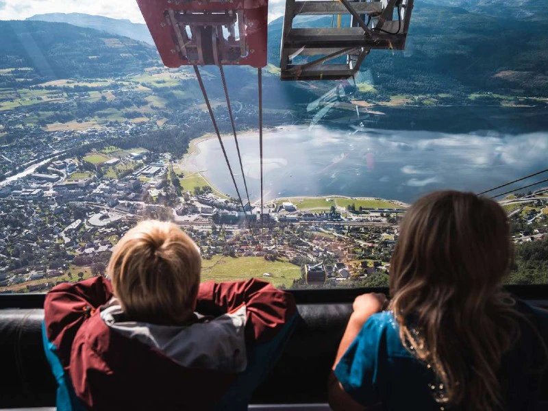 Gondelfahrt in Voss, Norwegen