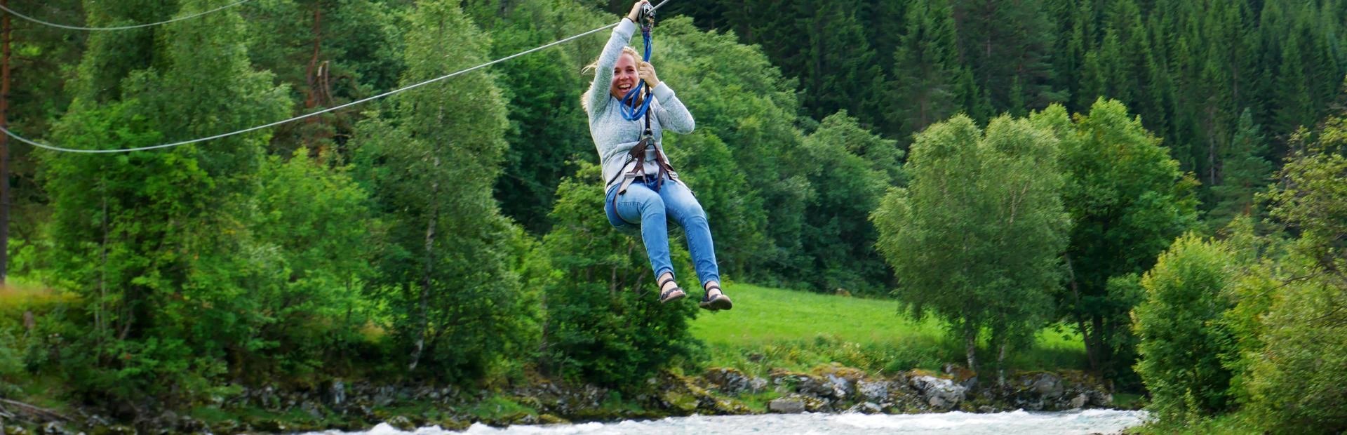 Norwegen - Ziplining in Voss