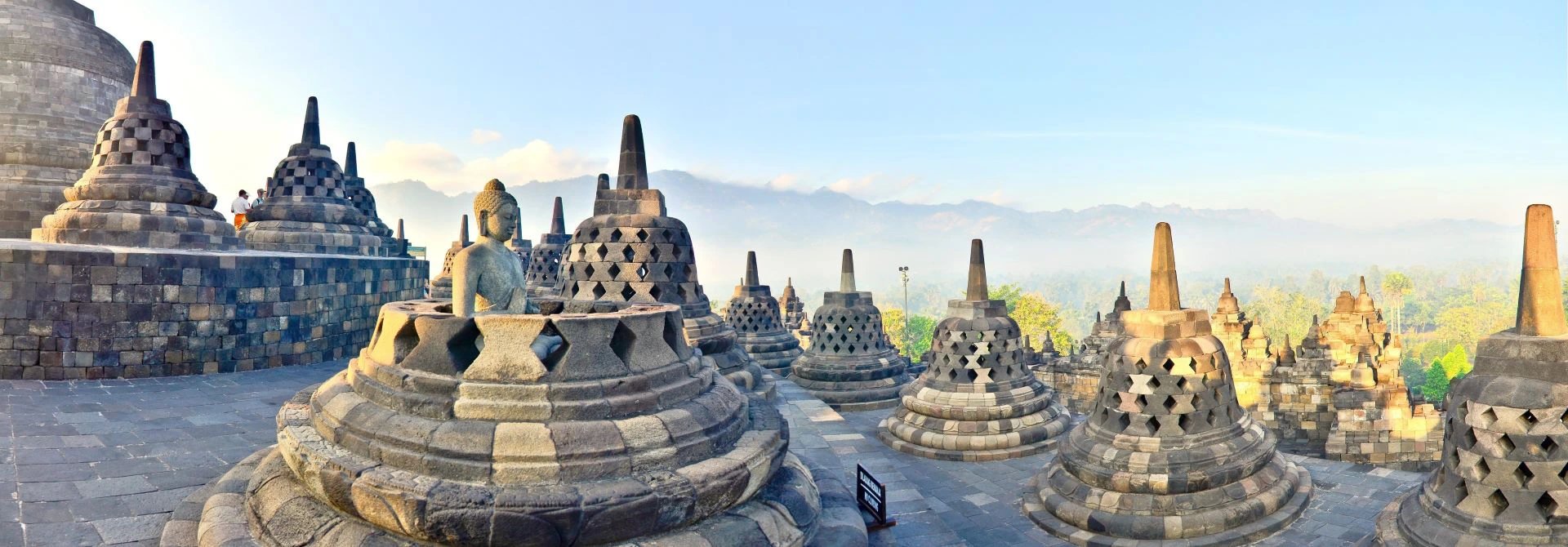 Borobudur Tempel auf Java in Indonesien
