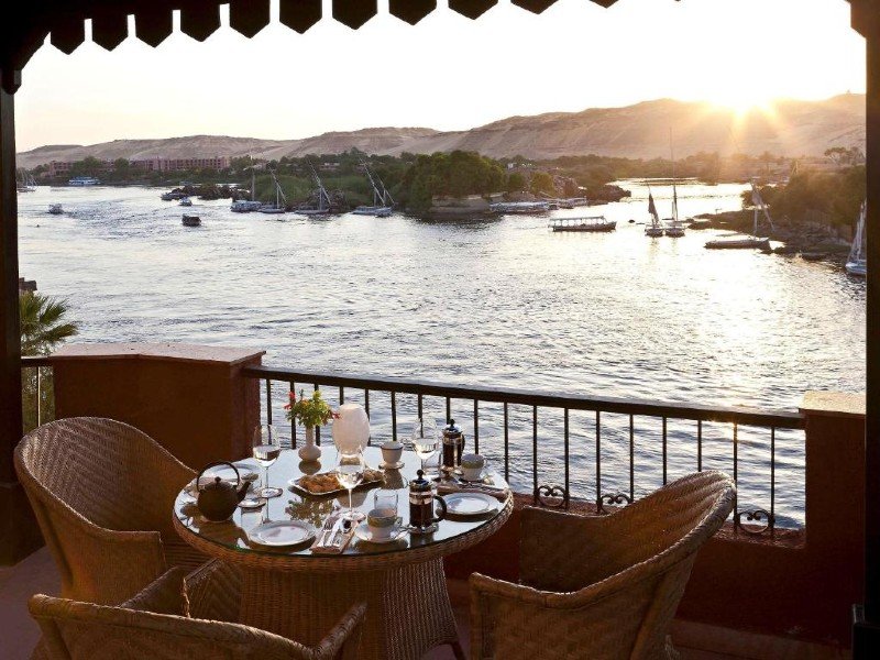 Ausblick auf den Nil Assuan Ägypten