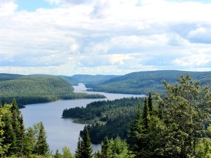 Blick auf den Sacacomie See
