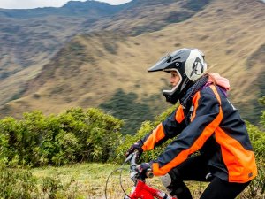 Biking auf dem Inca Jungle Trail in Peru