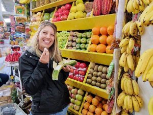 Markt mit Fruechten in Lima in Peru