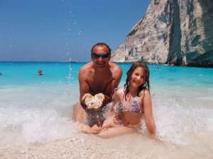 Zakynthos Strand Griechenland Familie