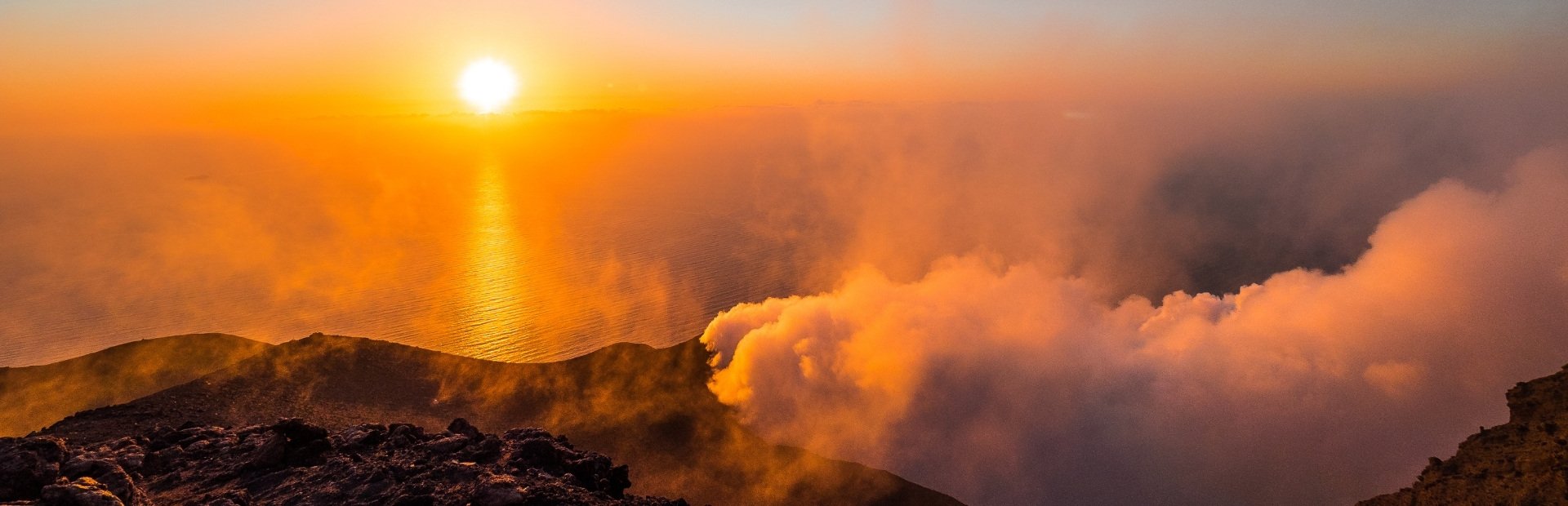 Sonnenuntergang auf Stromboli