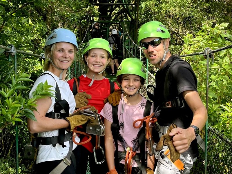 Familie in Monteverde, Costa Rica