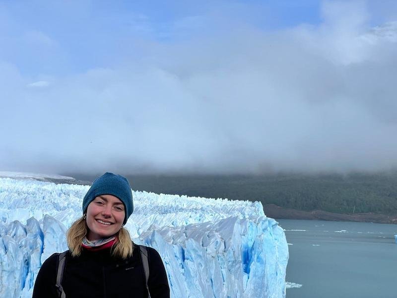 Reisende am El Calafate Gletscher