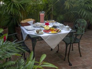 Fruehstueck in einer Casa in Santa Clara in Kuba
