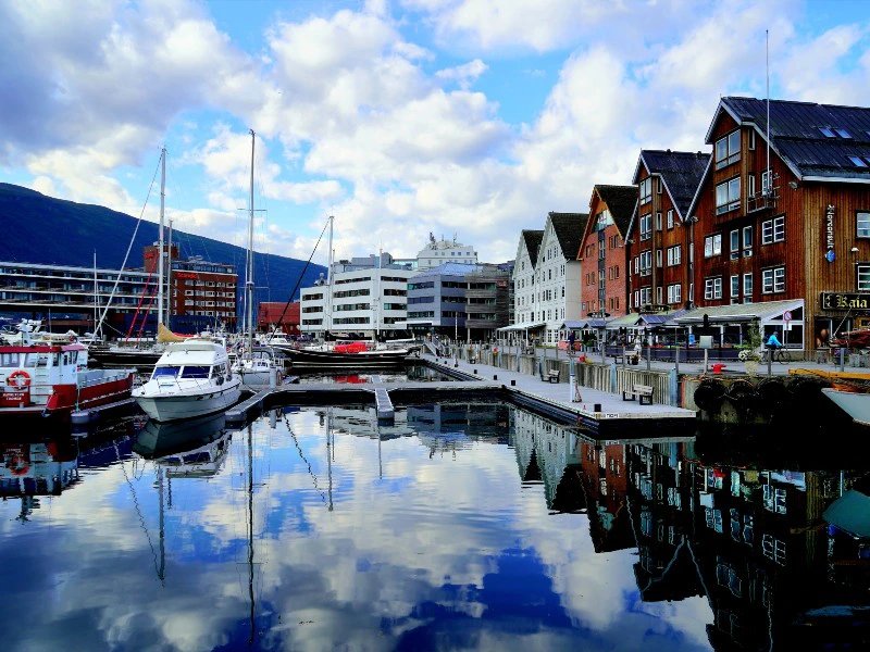 Stadtbild in Tromsø in Norwegen