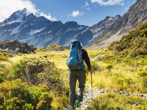 Wanderer im Tongariro Neuseeland