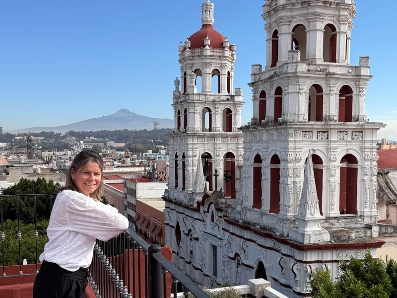 Frau in Puebla in Mexiko