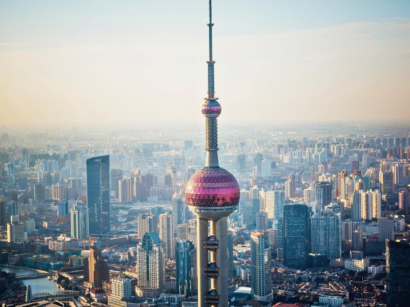 Wahrzeichen von Shanghai der Oriental Pearl Tower