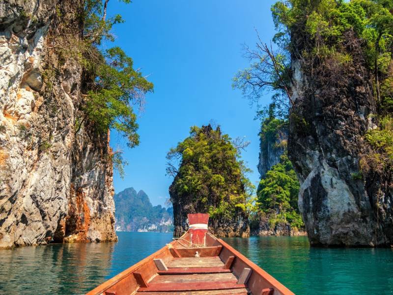 Bootstour auf dem Racha Praba Stausee in Thailand
