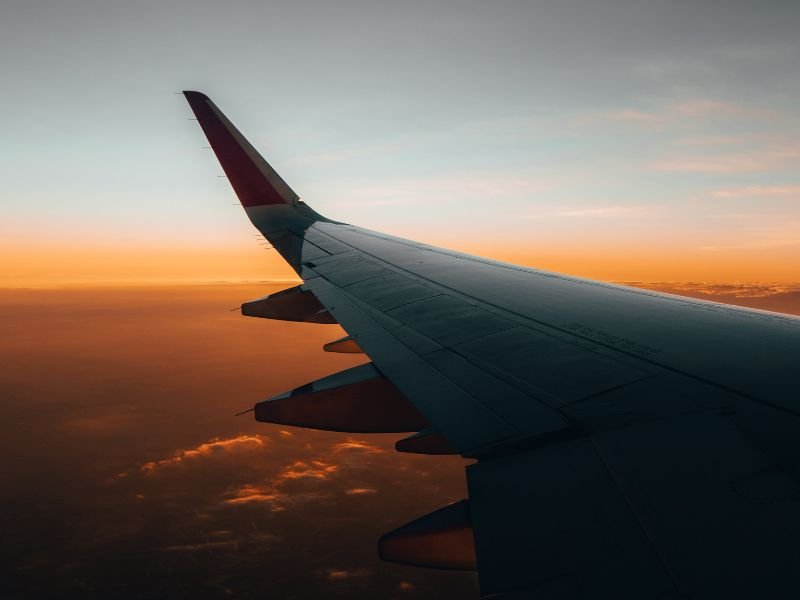 Blick aus dem Flugzeug