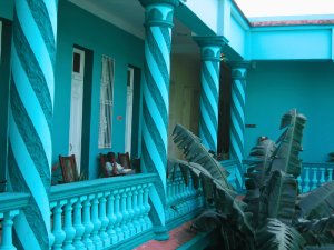 Veranda im Hotel in Camaguey in Kuba