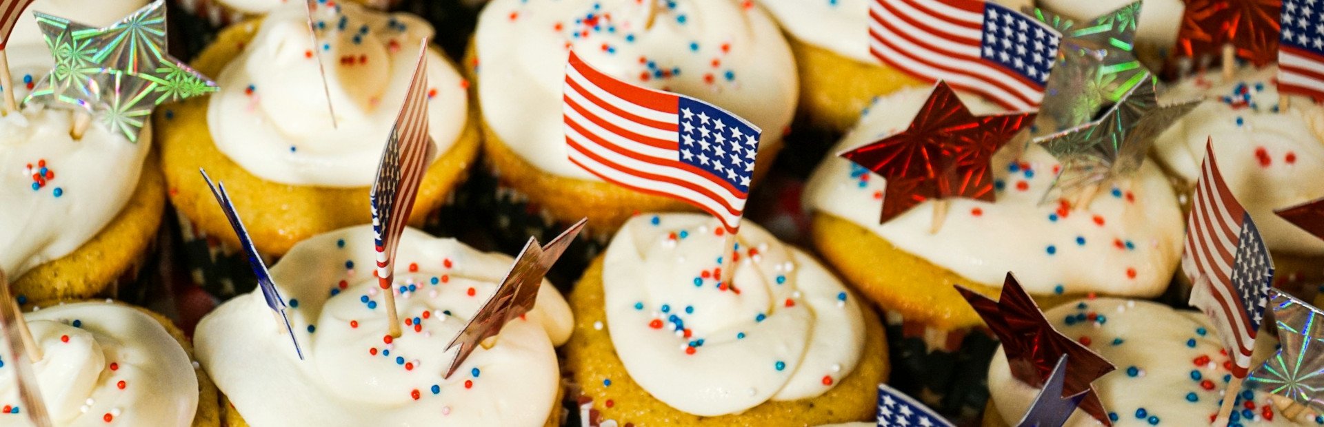 Muffins zum Anlass von USA Feiertage