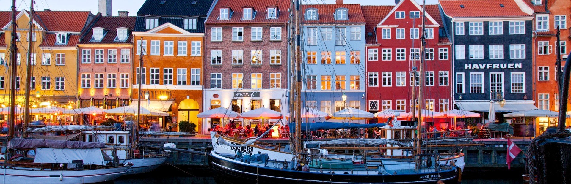 Bunte Häuser am Hafen von Kopenhagen