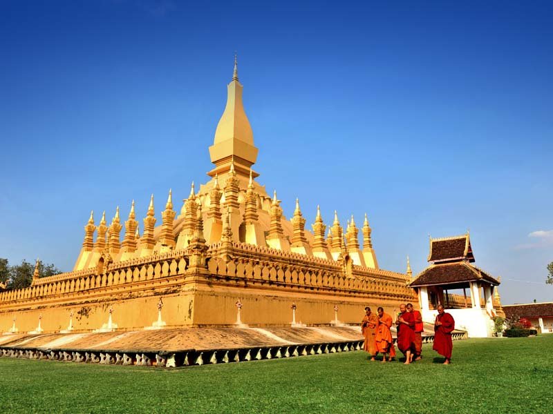 Goldener Tempel in Vientiane Laos