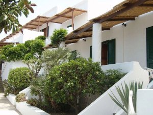 Hotelfassade auf Stromboli