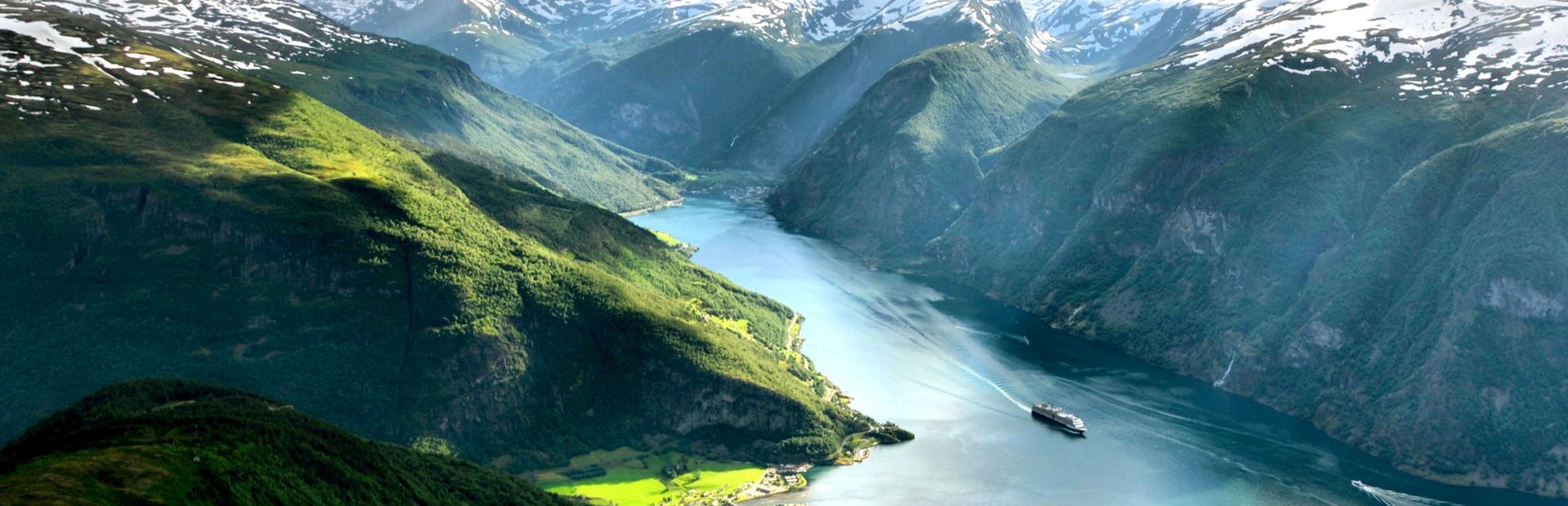 Norwegen Fjord Schiff Panorama