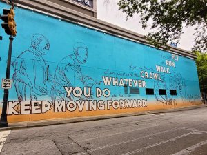 Street Art mit Martin Luther King, USA