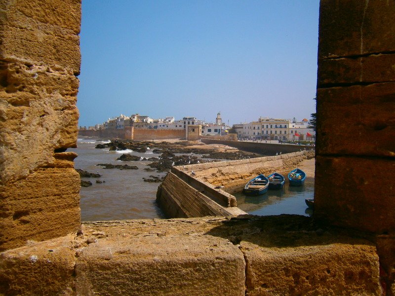 Blick auf die Küste von Essaouira in Marokko