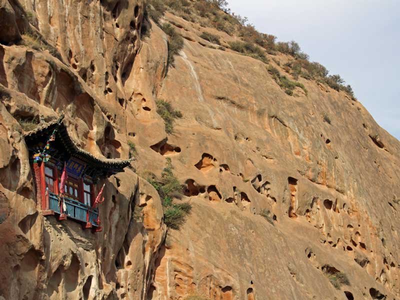 Felsentempel Matisi in Zhangye in China