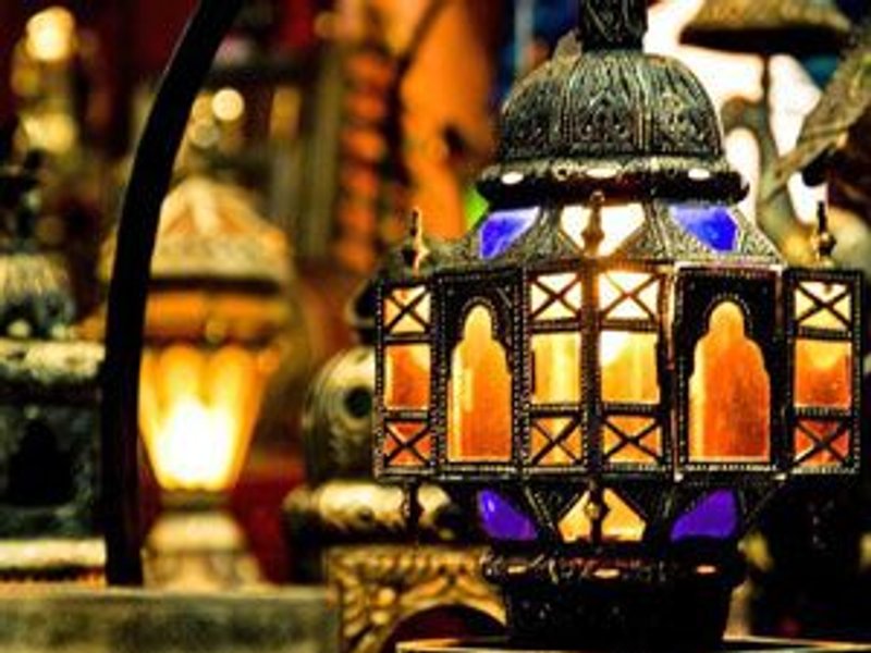 Orientalische Lampe in Marrakesch in Marokko