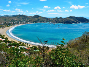 Blick auf die Bucht von San Juan del Sur in Nicaragua