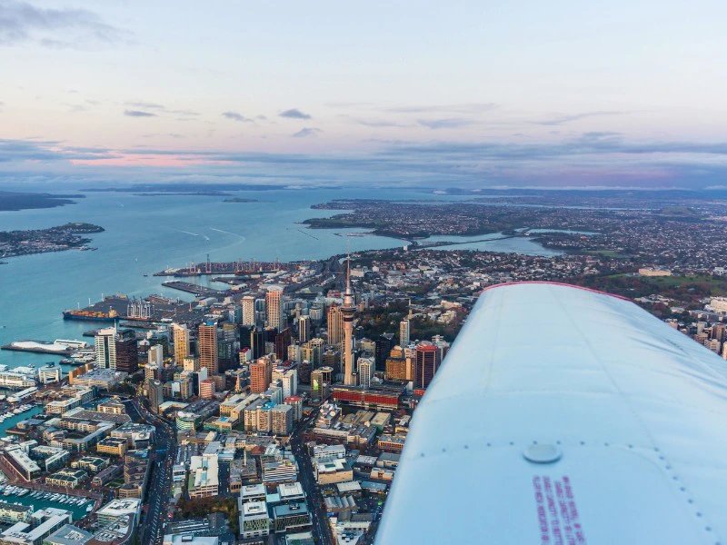 Auckland - Neuseeland aus dem Flugzeug