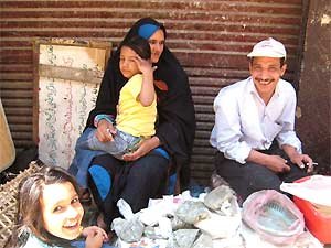 Einheimische Familie in Ägypten