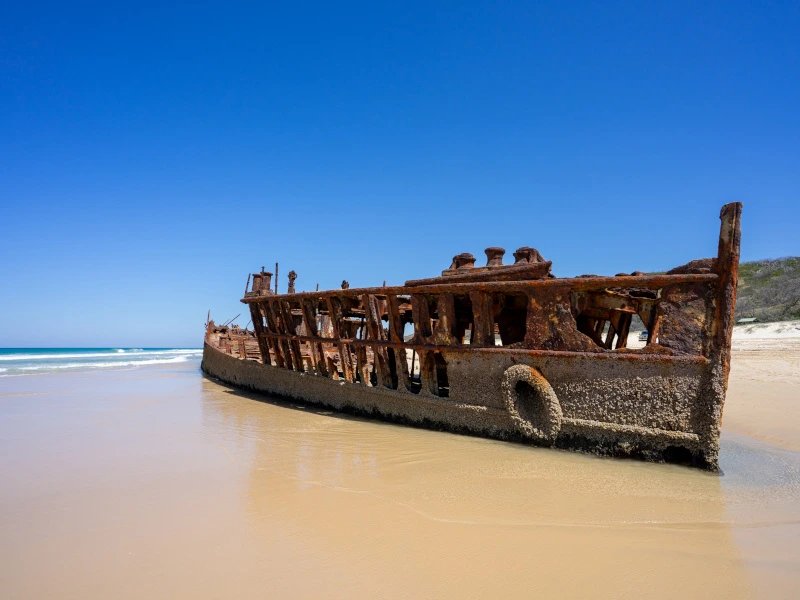 Schiffswrack auf Fraser Island, Australien