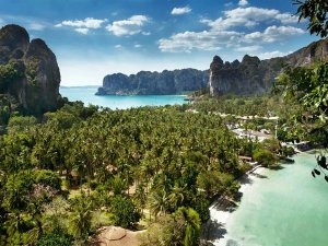 Blick auf Railay Bay bei Krabi in Thailand