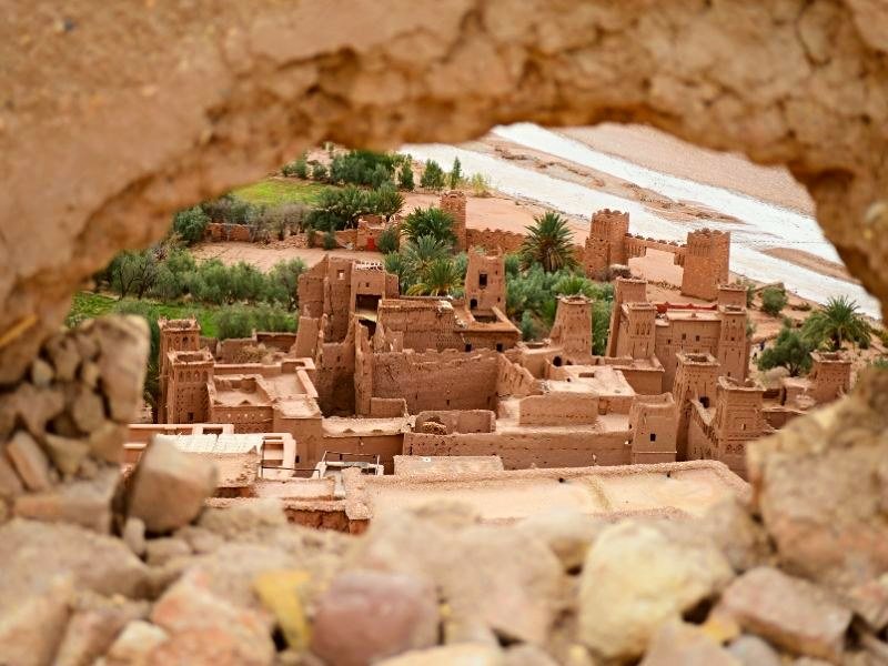 Blick auf die Kasbah in Ait Benhaddou Marokko