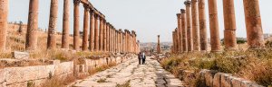 Die Säulenstraße in Jerash, Jordanien