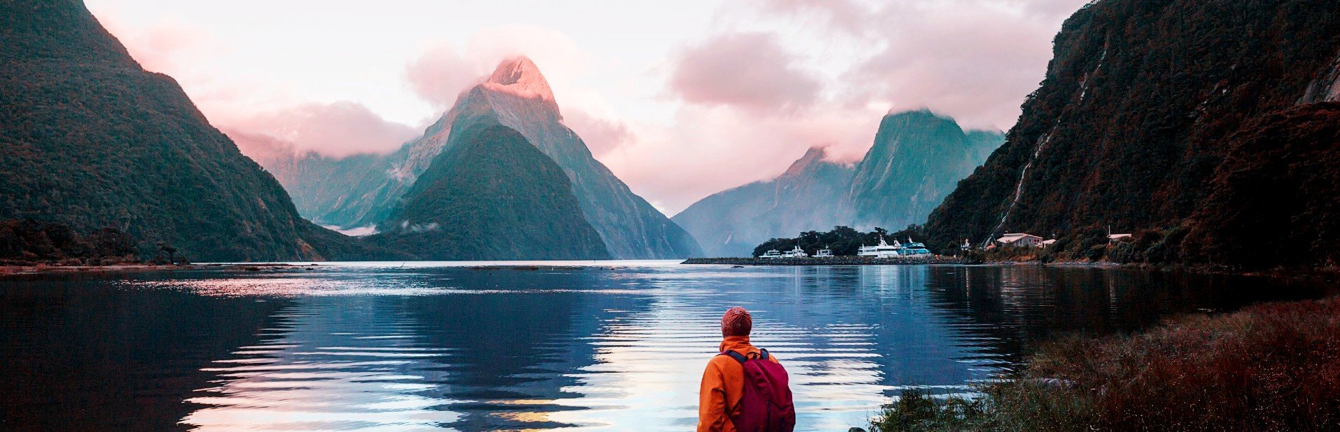 Fjordlandschaft in Neuseeland