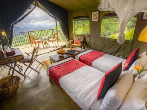 Zimmer in der Lodge in den Knuckles Bergen in Sri Lanka
