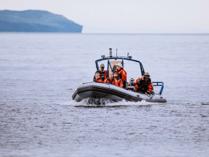 mit dem Zodiac unterwegs zur Whale Watching Tour in Kanada