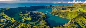Blick auf Sete Cidades, Sao Miguel, Azoren