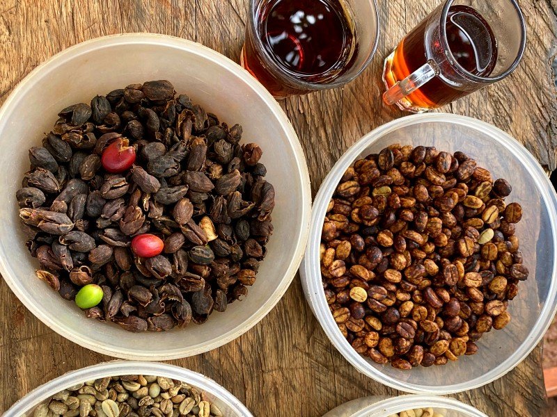 Uganda Kaffeebohnen Verkostung