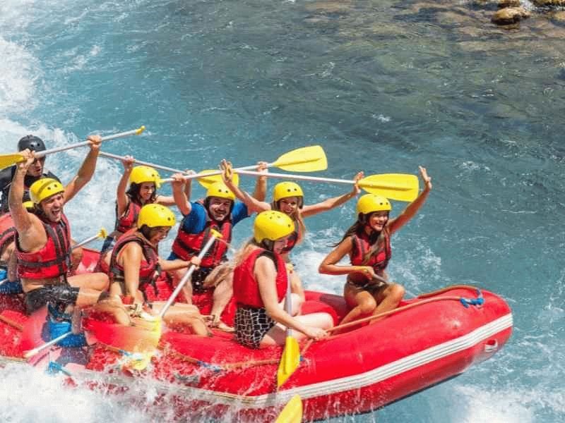 Rafting bei Sidemen, Indonesien