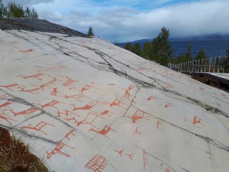 Felsmalerei bei Alta in Norwegen