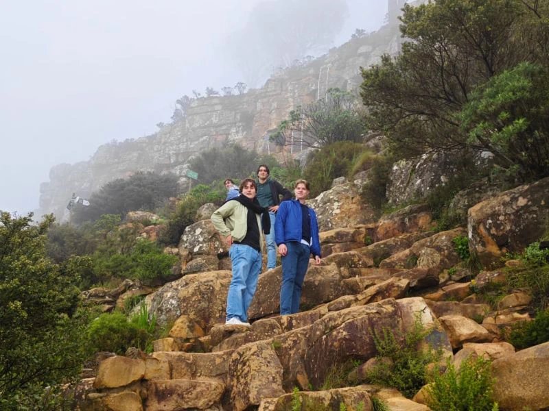 Wandern auf den Tafelberg in Kapstadt Südafrika