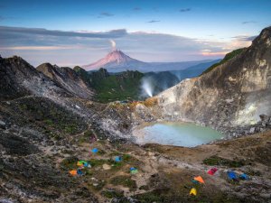 Mount Sibayak auf Sumatra