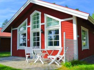 Typisches Häuschen in Falun, Schweden