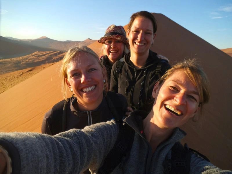 Namibia Sossusvlei Dünen mit der Familie